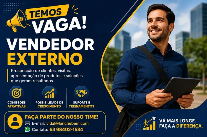 Vaga Vendedor Externo