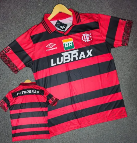 Camisa do Flamengo Vermelha Retrô 1995 Lubrax