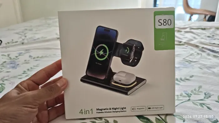 Base Carregador Dock Station Wireless Para Samsung - Watch e Buds
