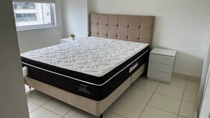 Cama Queen Ortobom Bellona + Box - Impecável | Padrão Hotel