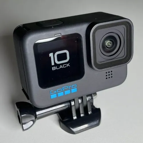 GoPro HERO 10 impecavél+Cartão 128+2 baterias+carregador triplo+case+tripé extensor+kit 