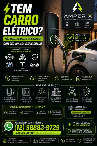 Instalação de Carregador para Carro Elétrico