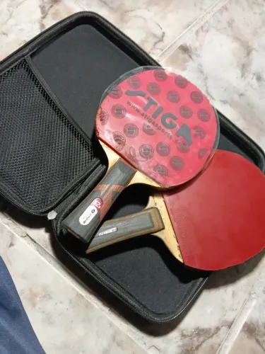 Kit Raquete Tênis de Mesa Profissional STIGA + Capa Protetora