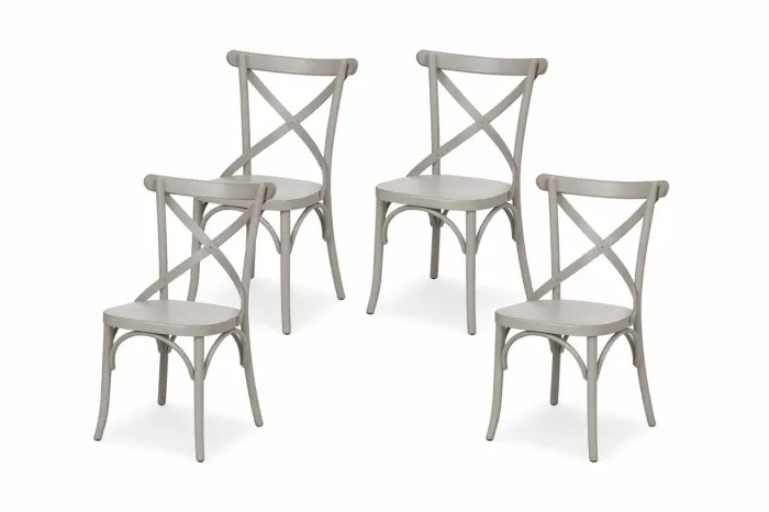 Conjunto 4 cadeiras cinzas