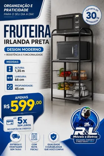 Fruteira Irlanda Na Promoção/Entrega É Montagem Grátis Loja RL Moveis