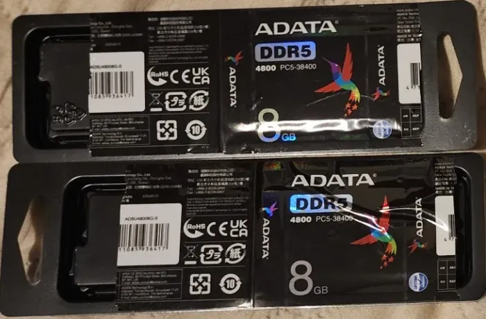 Memória RAM ADATA 2x8GB DDR5 4800MHz