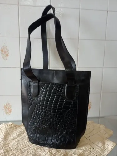 Bolsa de Couro Legitima Decada 1990 - Nova Sem Uso