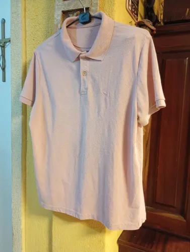 Camisa rosa claro masculina G ( SIDE WALK)