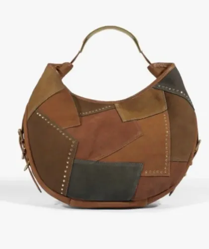 Bolsa ORIGINAL Schutz Tote Grande Jack Camurça Patchwork Colorida