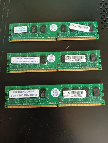 6gb DDR2 800mhz 3 memorias - Só vendo as 3 juntas