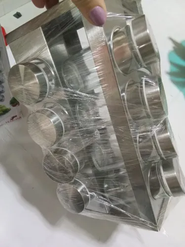 Carrosel de temperos potes de vidro 