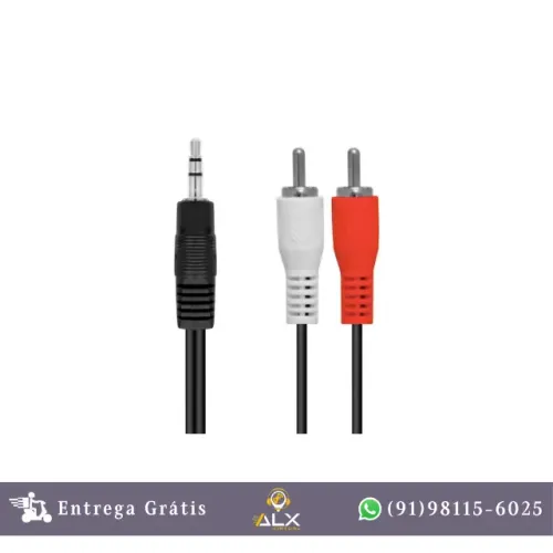 Cabo Áudio P2 x 2 Rca Vinik 1,5m - Estéreo *ENTREGA GRÁTIS*