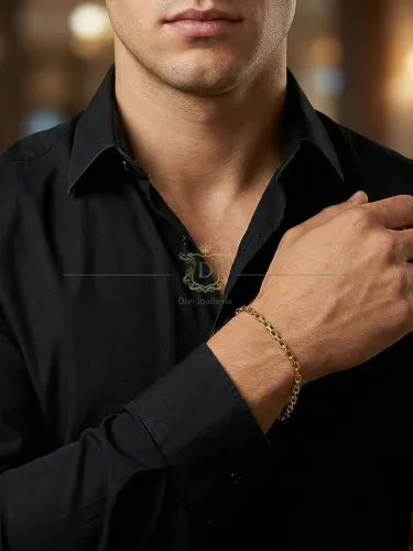 Pulseira Cadeado em Ouro 18k 750