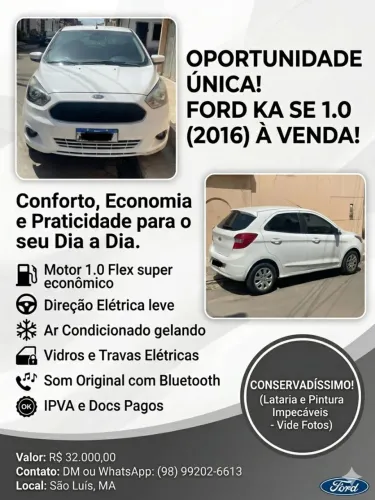 Ford KA 1.0 Se/se Plus Tivct Flex 5P 2016