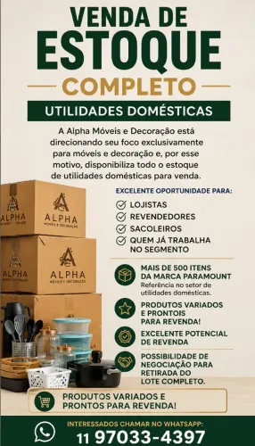 Estoque de produtos de utilidade doméstica, lote com mais de 500 produtos 
