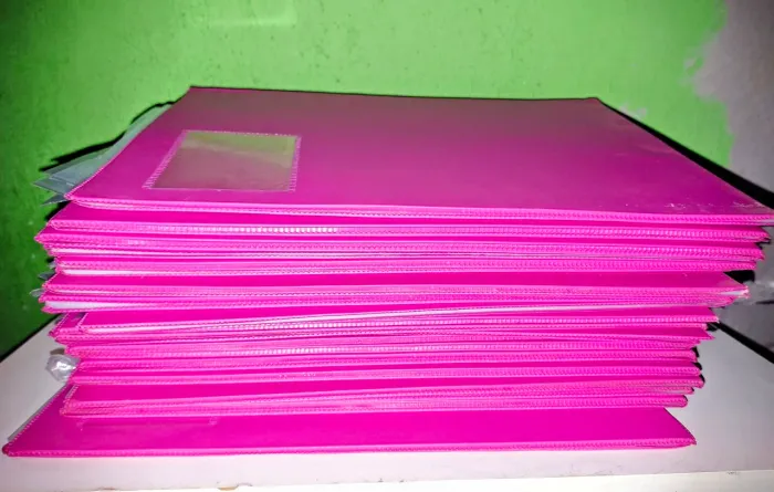 20 Pastas Catálogo Rosa com 50 Plásticos - Ótimo Estado