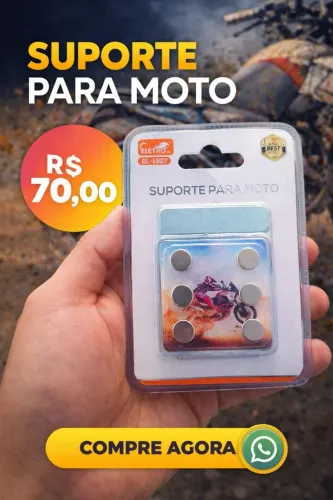 Suporte Celular Magnético 6 Imãs para Moto