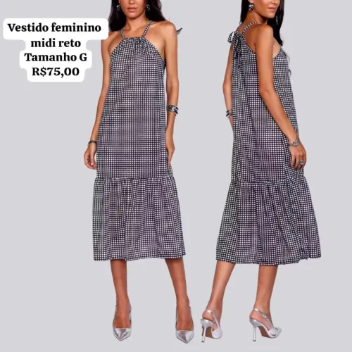 Vestido feminino modelo midi tamanho G