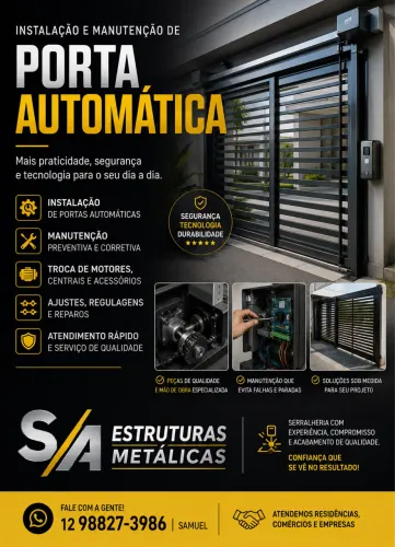 Manutenção ou instalação de portas automáticas
