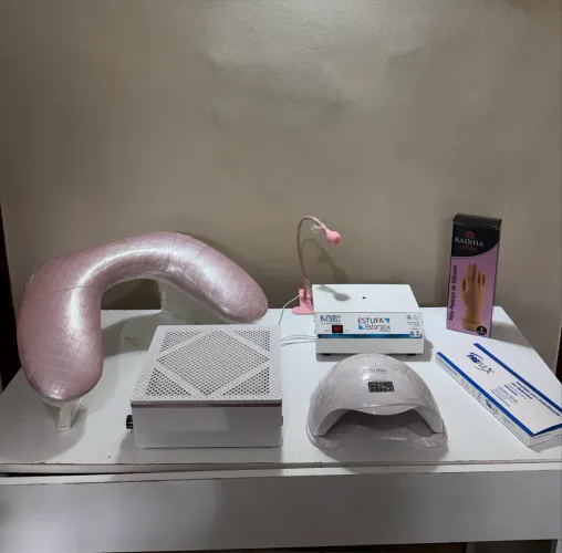 Cabine UV + Aspirador + Estufa + Mão silicone +  Led UV de mesa + Envelope autoclave