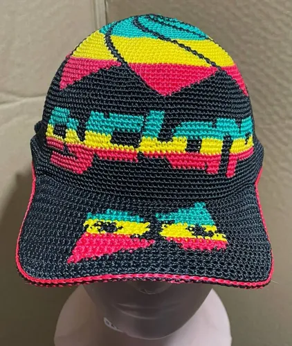 Boné de crochê Cyclone rasta logos