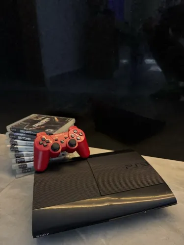PS3 Super Slim + Controle + 8 Jogos Originais