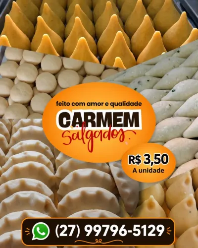 Salgados Grandes Congelados (ARTESANAL) - SUPER PROMOÇÃO 