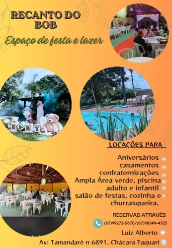 Espaço do Bob locação para festas e lazer