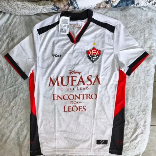 camisa original nova na etiqueta vitória ec branca tamanho g 2024 2025 rei leão mufasa fil