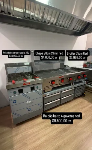 Equipamentos para hamburgueria completa novos pronta entrega