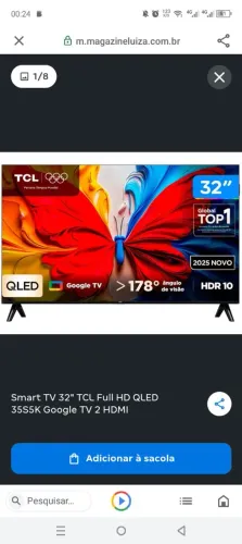 Vendo tv TCL 32 nova lacrada