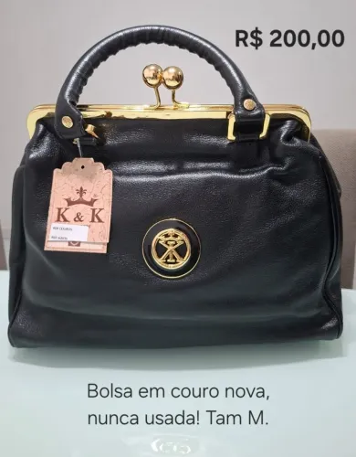 Vendo bolsa nova em couro legítimo, marca KeK couros.