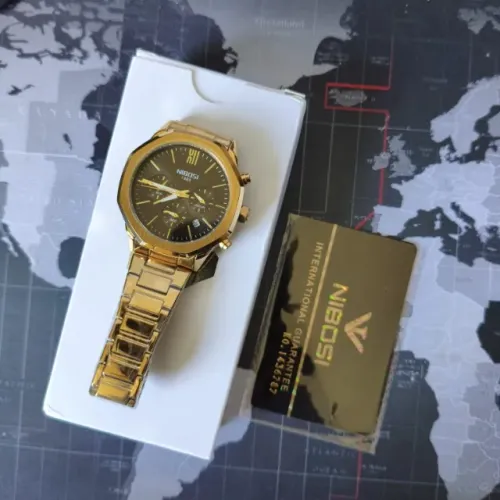 Relógio Nibosi Gold Original Pulseira em Aço Premium