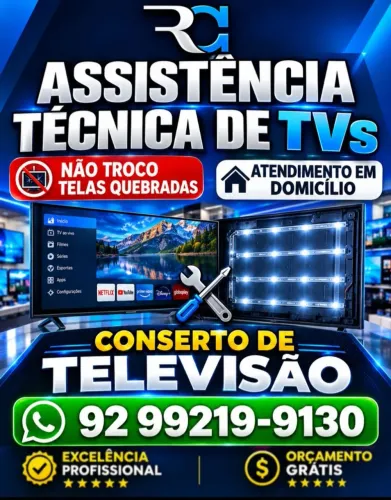 ASSISTÊNCIA TÉCNICA TVS LG, SAMSUNG, AOC, TCL, ENTRE OUTRAS MARCAS