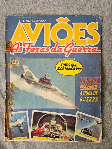 Álbum de figurinhas "Aviões: As Feras da Guerra"  (1987) Multi Editora - Quase completo