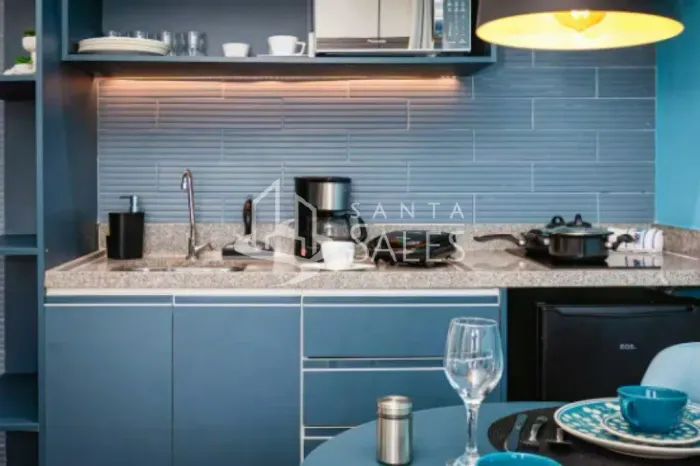 Apartamento à venda mobiliado em São Paulo-SP, Bela Vista: 1 quarto, 1 banheiro, 1 vaga de
