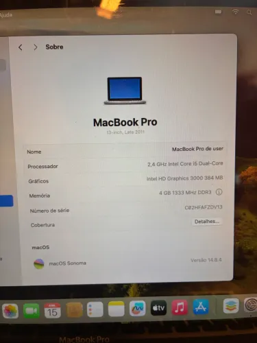 MacBook Pro i5 SSD 500GB + SSD DADOS | Rápido | Completo