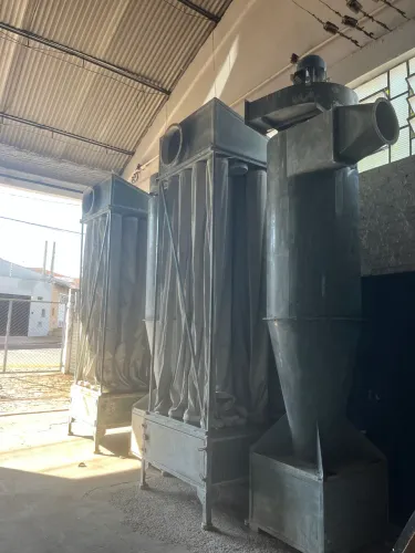 Aspirador de pó industrial ciclone exaustor filtro manga
