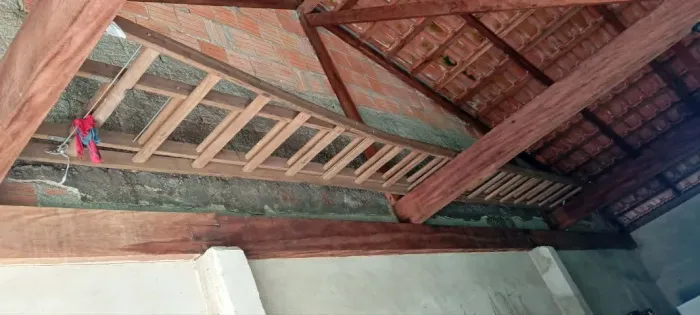 Escada de madeira extensora 10.5 mtrs