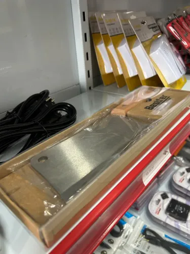 Faca Cutelo tipo Artesanal em Aço Manganês 7 Polegadas com Furo