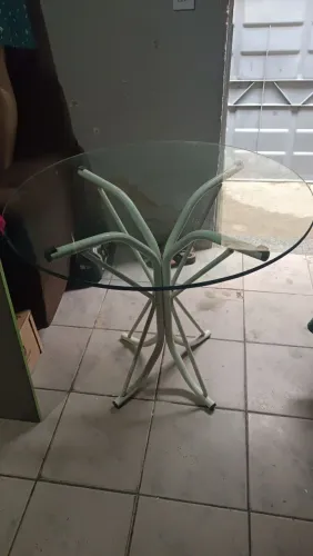 Tampo de vidro para mesa redonda