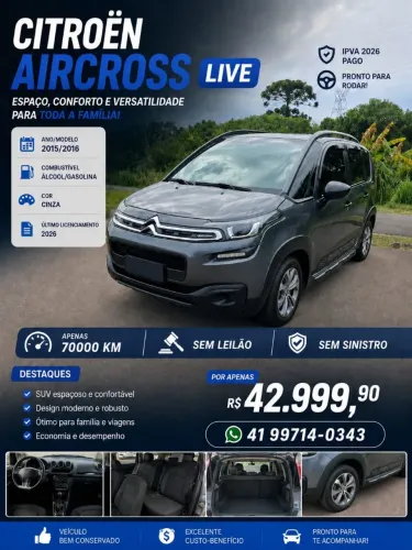 Citroen Aircross Live 1.5 Flex 8V 5P Mec. 2016