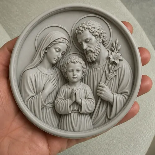 Sagrada Família em Impressão 3D - Presente Religioso Perfeito