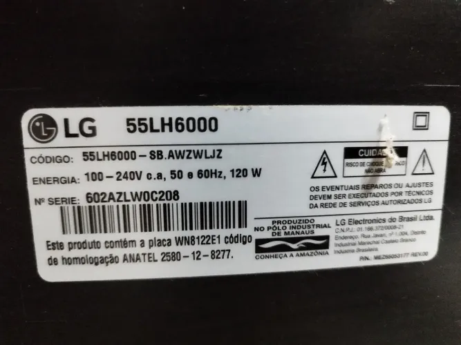 TV 55 LG COM DEFEITO