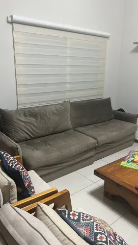 Sofá Retrátil Cinza Seminovo 
