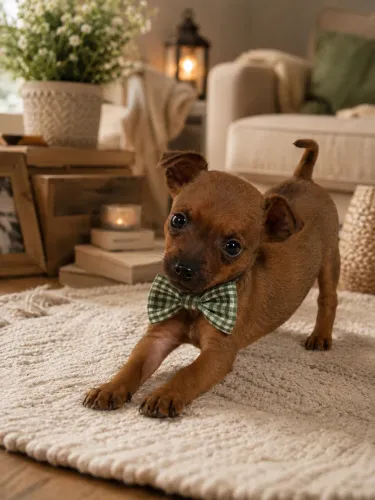 Um lindo Pinscher macho n0 caramelo!