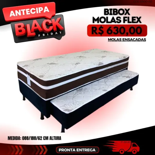 CAMA BOX SOLTEIRO COM AUXILIAR MOLAS ENSACADAS 