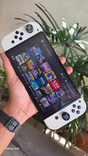 Nintendo Switch OLED Desbloqueado 512GB + Nota Fiscal + Controle Extra + Case