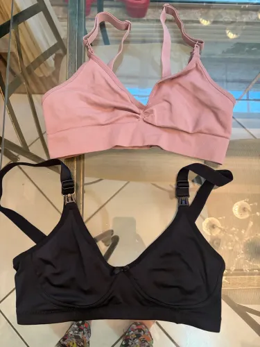 Sutien de amamentação preto e nude os dois por 40,00