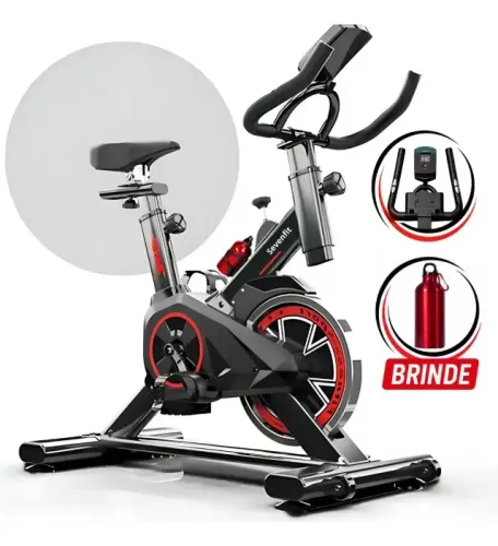 Bicicleta Ergométrica Bike Spinning Garrafa 6kg Sensação Inércia Com Medidor Cardíaco